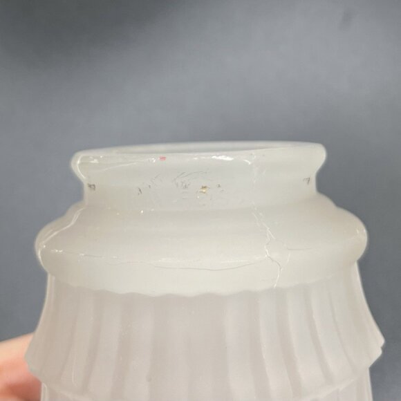 Vintage Frosted Glass Light Shades Lot 3 Art Deco Mid Century 2.25” Fitter READ - Picture 11 of 14